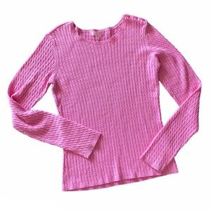 LILLY PULITZER Supima Cable Knit Sweater Pink